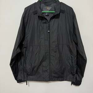 5.11 Tactical Series Men's Packable Windbreaker Full Zip Jacket Black
